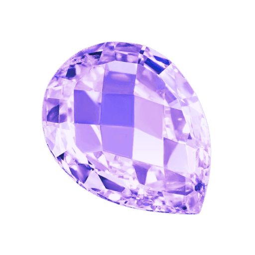 pear-shaped purple diamond
